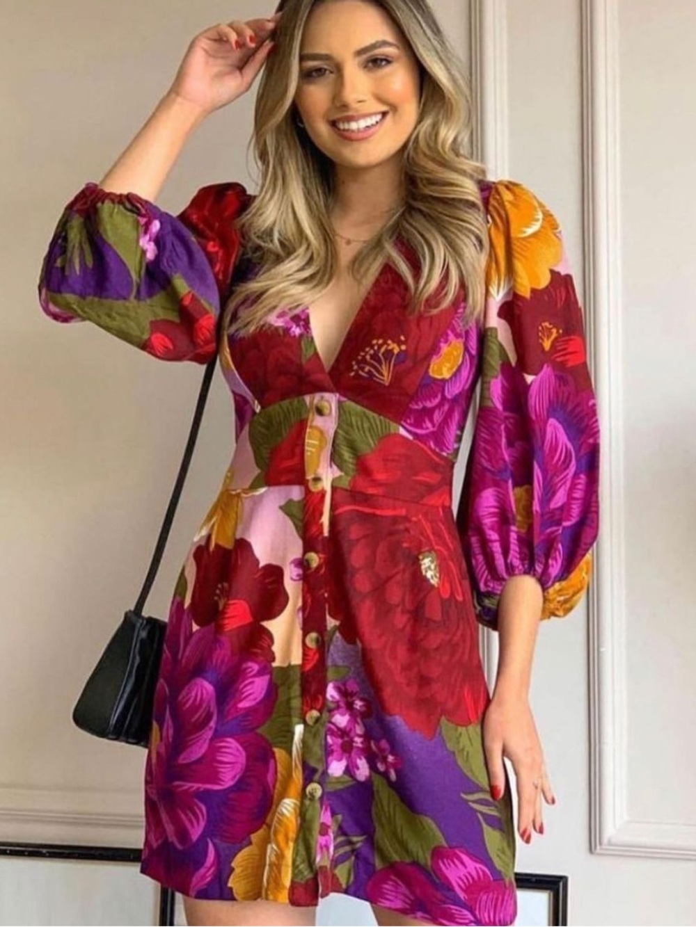Farm Rio Sonho de Chita floral mini dress